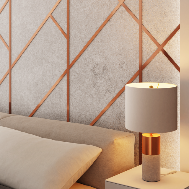 Bande I en acier inoxydable décorative pour murs cuivre satiné