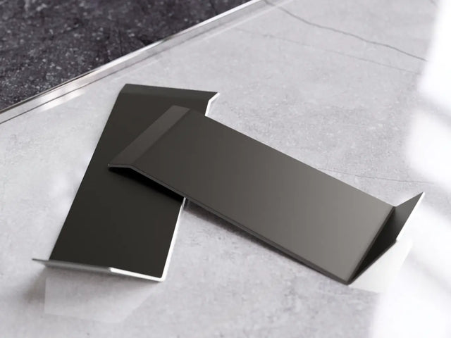 Zócalo F y accesorios en acero 270 cm - Negro mate pintura en polvo RAL 9005