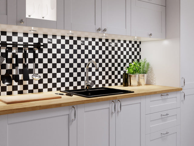 Mosaic in stoneware on mesh for bathroom or kitchen 30 cm x 30 cm - Velvet lady desk