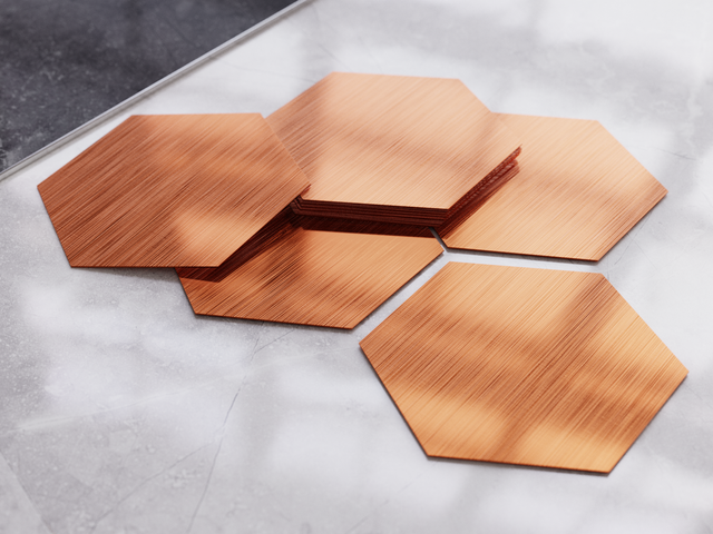 Wall decorations, Copper brush - 12 cm x 14 cm