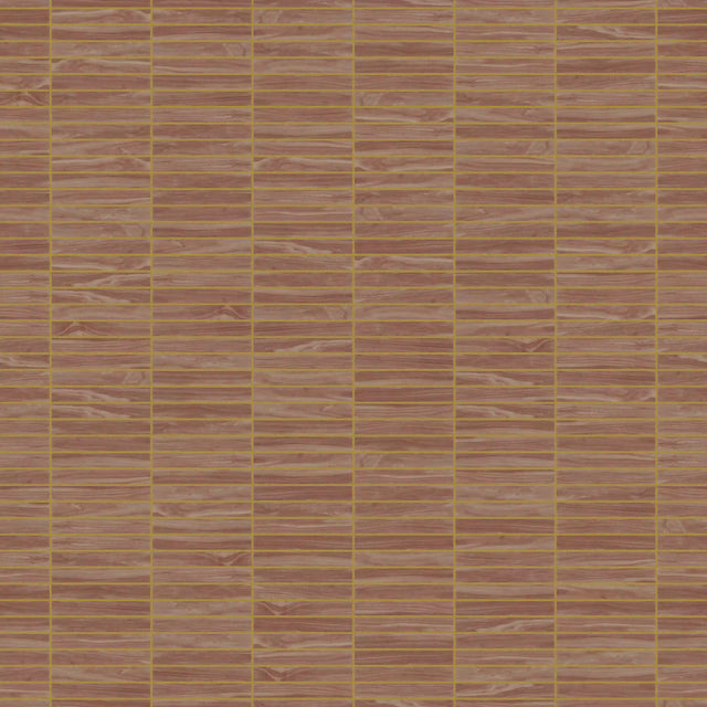 Ceramic mesh mosaic for bathroom or kitchen 29.6 cm x 30.0 cm - Wood pattern