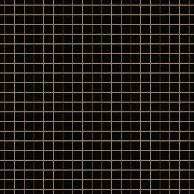 Mosaico in ceramica su rete per bagno o cucina 30.2 cm x 30.2 cm - Black chaturanga