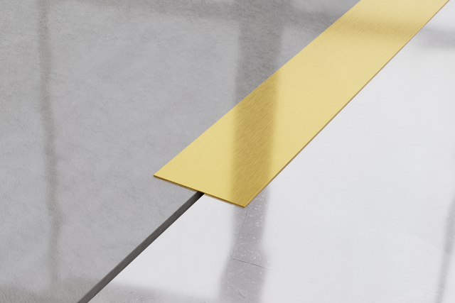 Decorative Stainless Steel Wall Strip in Satin Gold