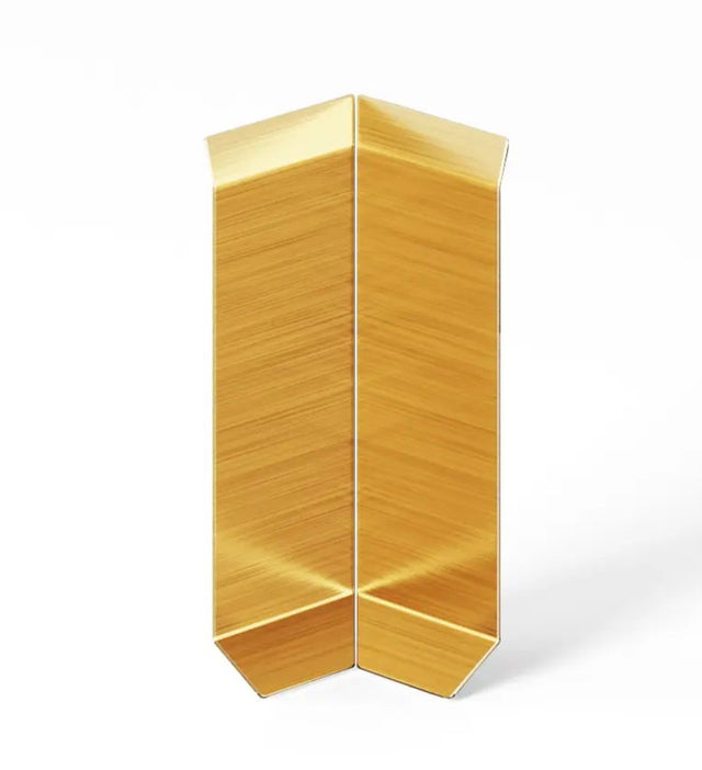 Skirting Board F and accessories in steel 270 cm - Satin gold