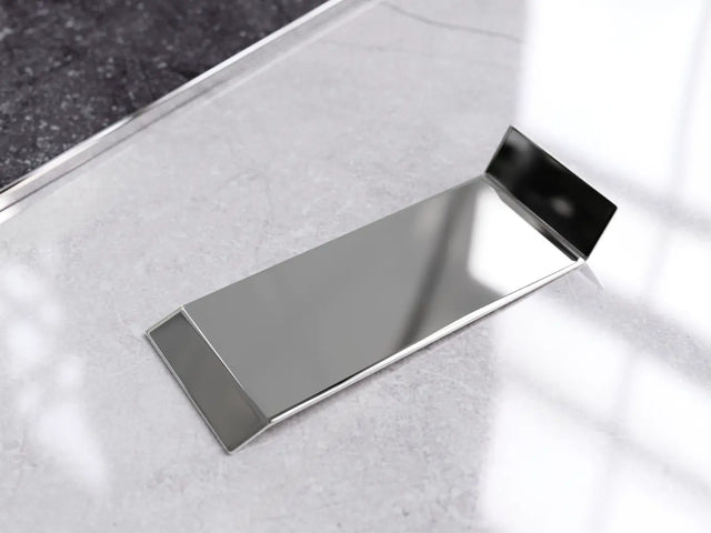 Battiscopa F e accessori in acciaio 270 cm - argento lucido