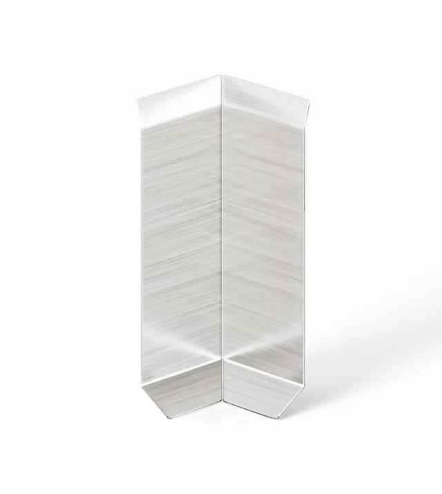 Sockelleiste F und Zubehör aus Stahl 270 cm - Satin Silber