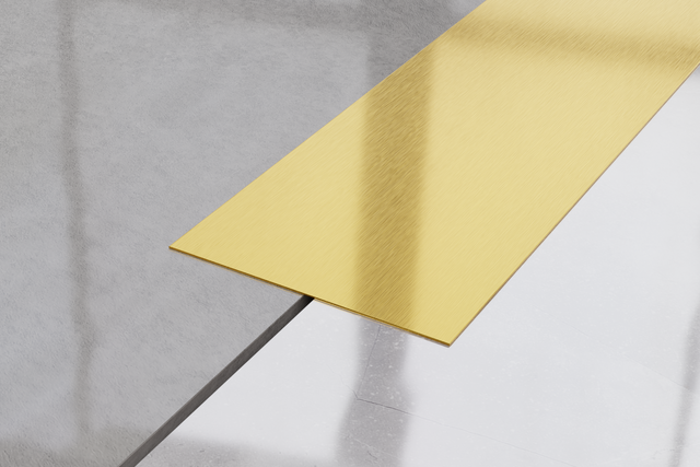 Decorative Stainless Steel Wall Strip in Satin Gold