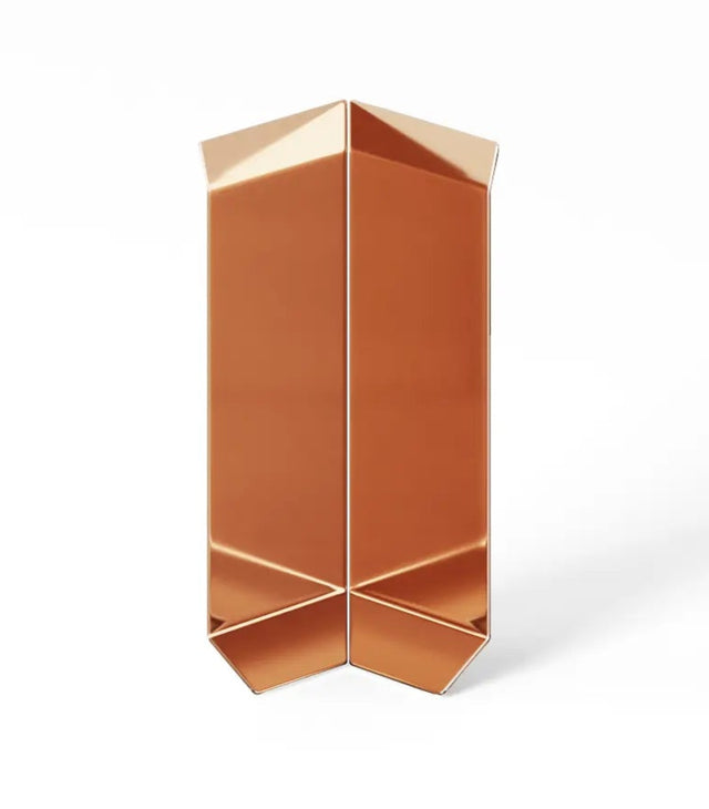 Battiscopa F e accessori in acciaio 270 cm - Rame lucido