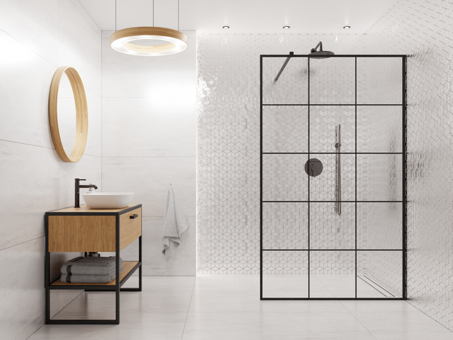 Mosaico de vidrio en red para baño o cocina 30.5 cm x 26.5 cm - Silver eagle