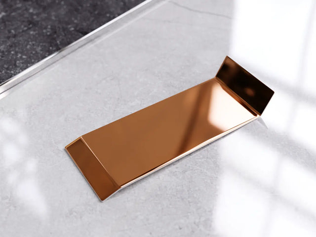 Battiscopa F e accessori in acciaio 270 cm - Rame lucido