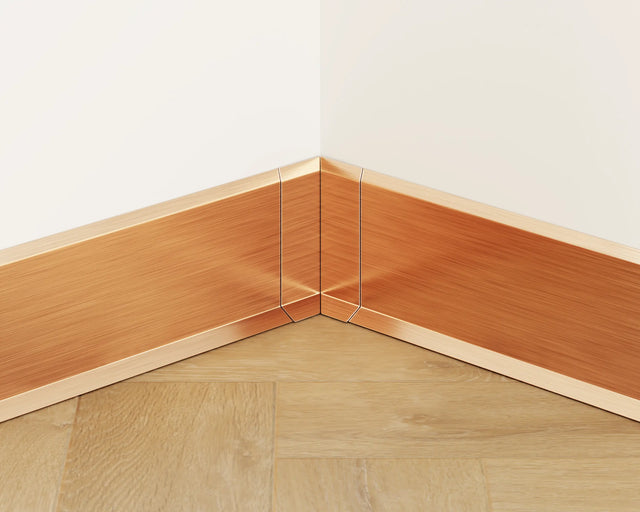 Zócalo F y accesorios en acero 270 cm - Cobre satinado