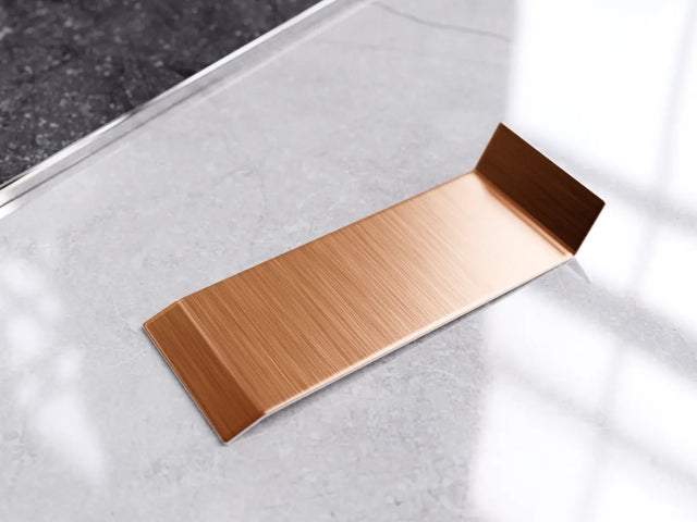 Zócalo F y accesorios en acero 270 cm - Cobre satinado