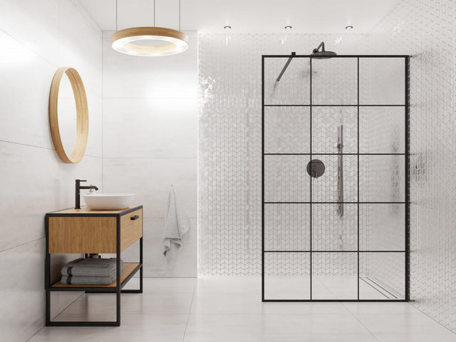 Glass mosaic on mesh for bathroom or kitchen 26.5 cm x 30.5 cm - Silver tulip chevron