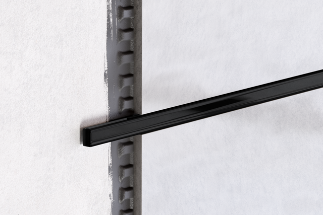 Dekorative Glasleiste für Bad oder Küche Schwarz absolut