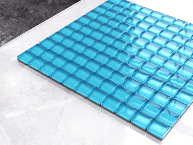 Glass mosaic on mesh for bathroom or kitchen 30 cm x 30 cm - Celestial