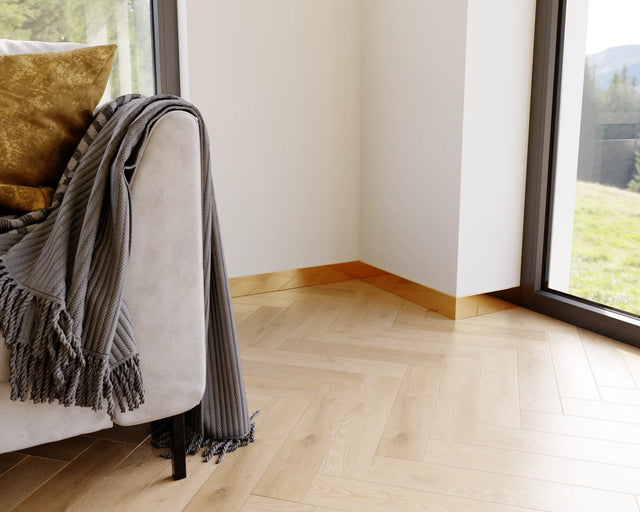 FC skirting board and accessories in steel 270 cm - Glossy gold