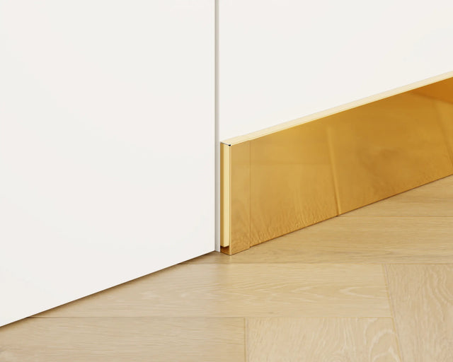 FC skirting board and accessories in steel 270 cm - Glossy gold