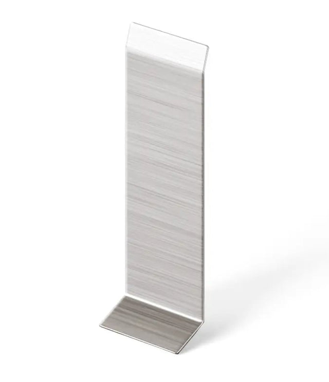 Sockelleiste F und Zubehör aus Stahl 270 cm - Satin Silber