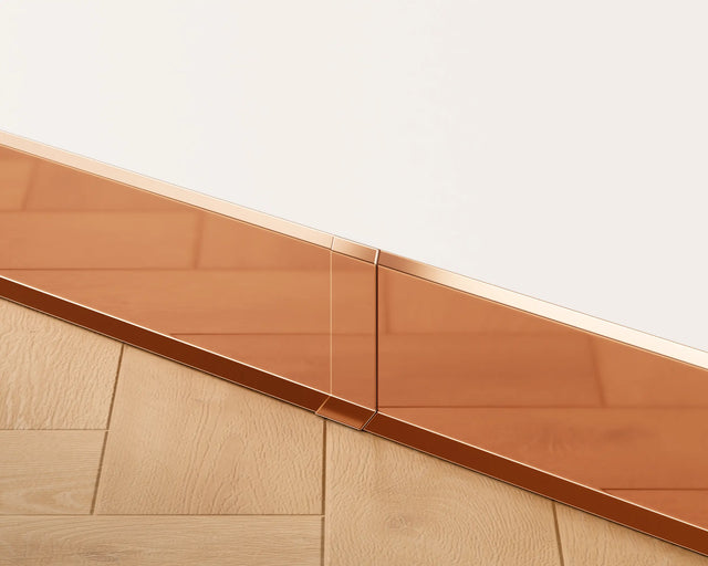 Battiscopa F e accessori in acciaio 270 cm - Rame lucido