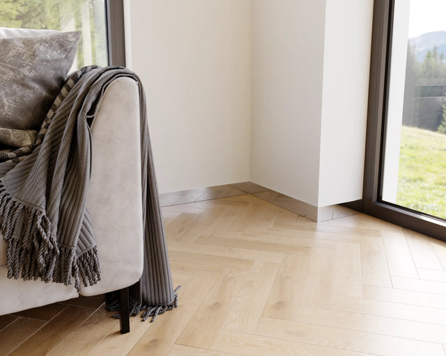 FC skirting board and accessories in steel 270 cm - Glossy silver