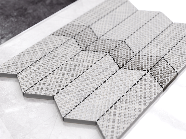 Mosaico in gres su rete per bagno o cucina 25.5 cm x 28.5 cm - Oak fantasy