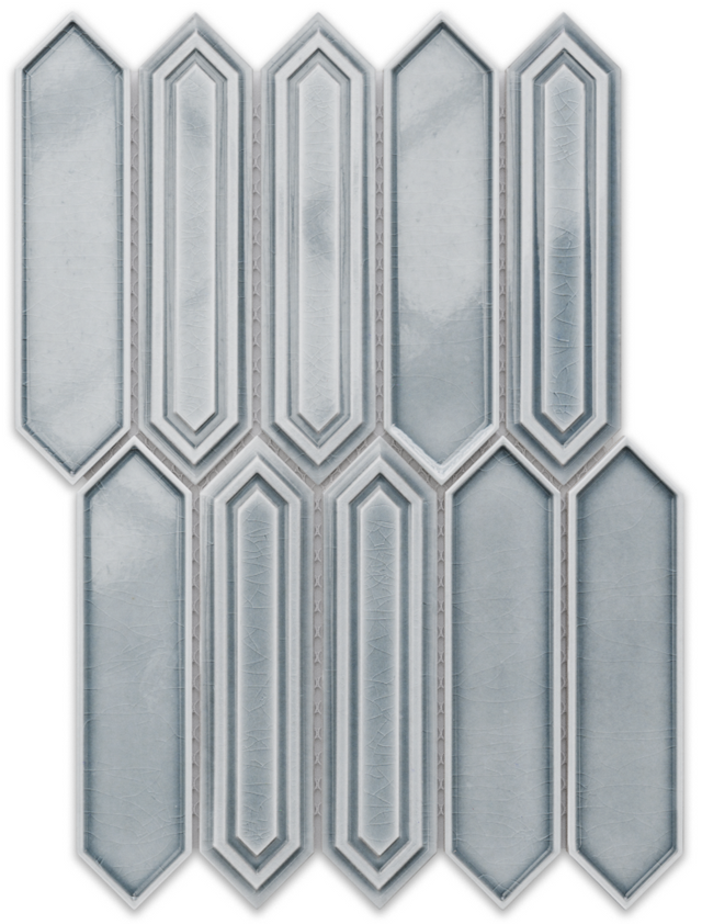 Keramikmosaik auf Netz für Bad oder Küche 25,5 cm x 35 cm - City Vibes