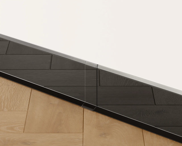 Zócalo F y accesorios en acero 270 cm - Negro brillante