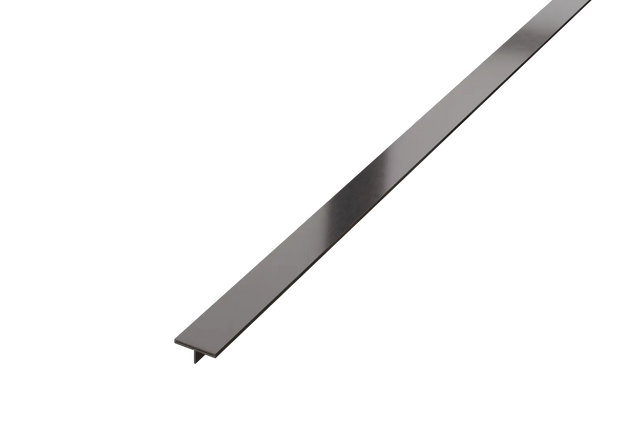Profilo decorativo Ts coprigiunto rettificato in acciaio inossidabile - Gunmetal