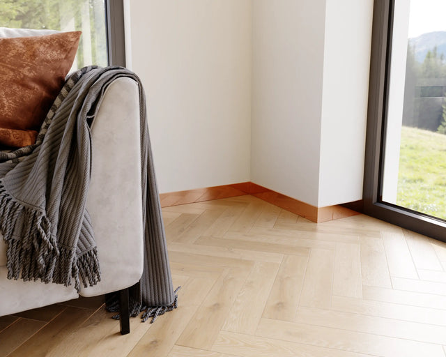 FC Sockelleiste und Zubehör aus Stahl 270 cm - Poliertes Kupfer