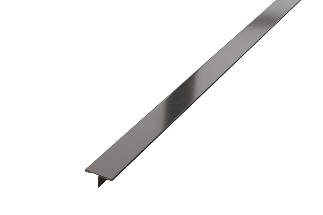 Profil décoratif en T pour joint de raccord en acier inoxydable - Gunmetal
