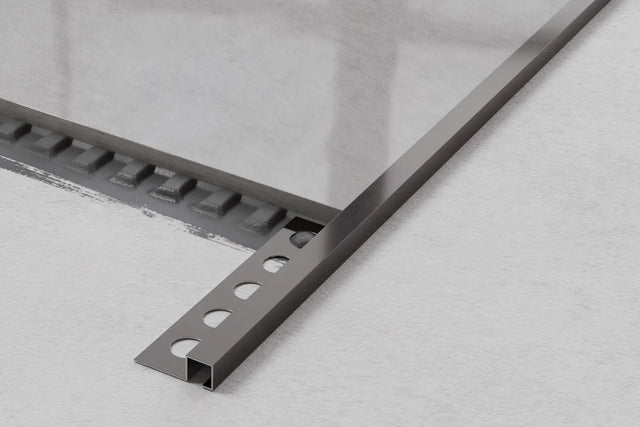 Profilo decorativo Qs angolare rettificato in acciaio inossidabile - Gunmetal