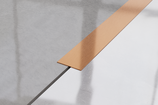 Bande I en acier inoxydable décorative pour murs cuivre satiné