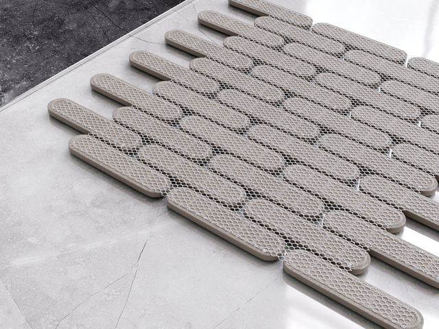 Mosaico in ceramica su rete per bagno o cucina 30 cm x 30.5 cm - White savoiardi