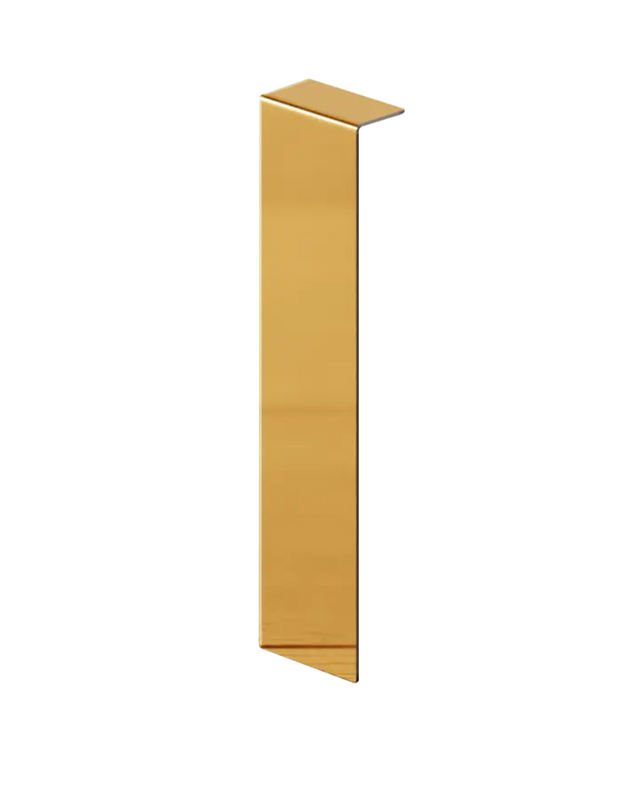 FC skirting board and accessories in steel 270 cm - Glossy gold