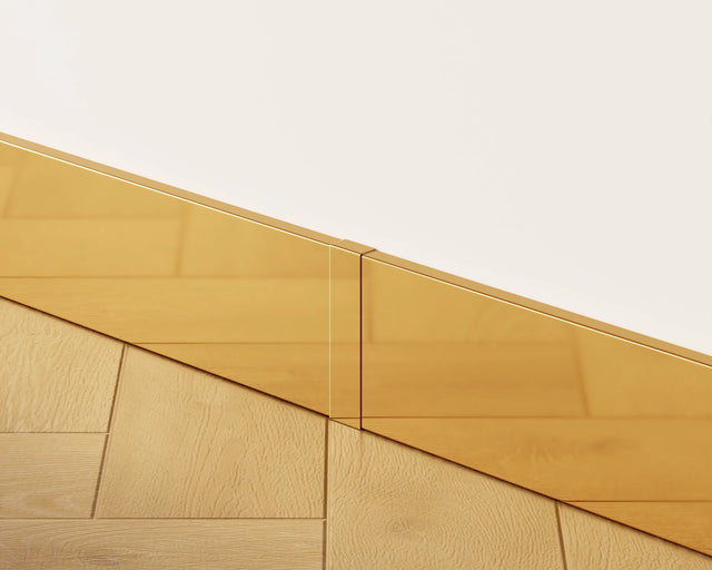 FC skirting board and accessories in steel 270 cm - Glossy gold