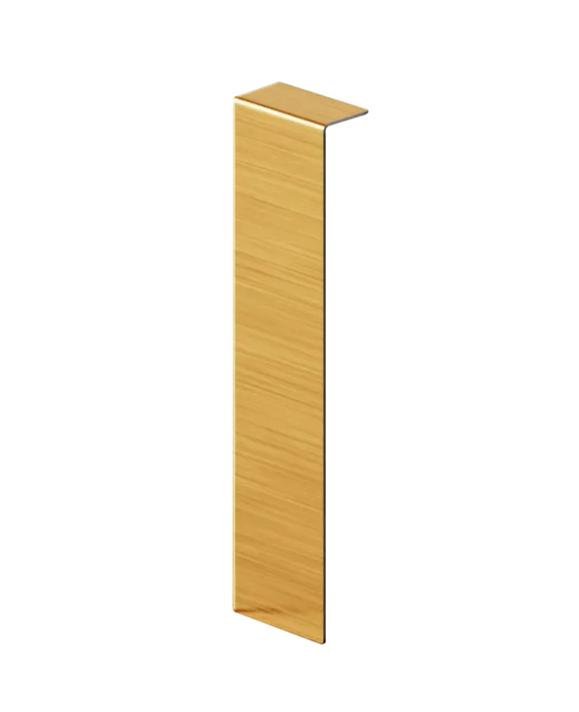 FC Sockelleiste und Zubehör aus Stahl 270 cm - Satin Gold