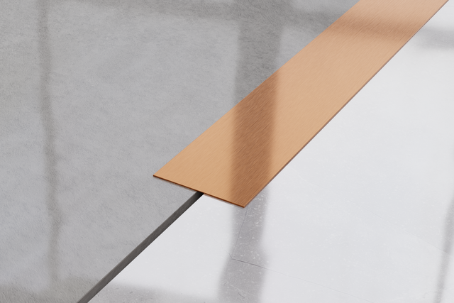 Bande I en acier inoxydable décorative pour murs cuivre satiné