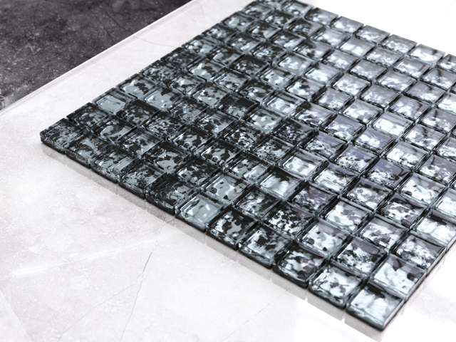 Mosaïque en verre sur filet pour salle de bain ou cuisine 30 cm x 30 cm - Salvador Dalì