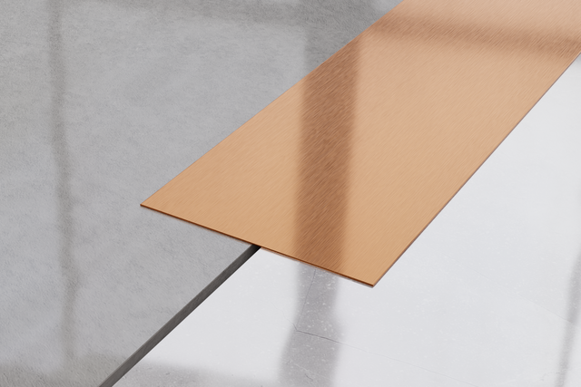 Bande I en acier inoxydable décorative pour murs cuivre satiné