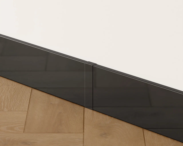 Battiscopa FC e accessori in acciaio 270 cm - Nero lucido