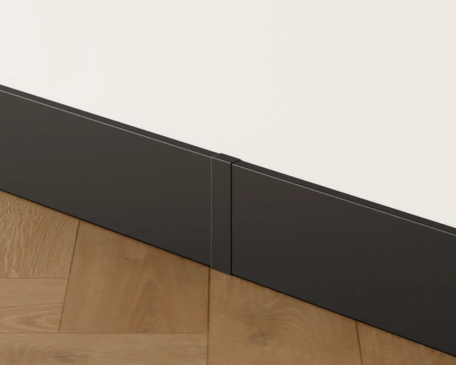 FC Sockelleisten und Zubehör aus Stahl 270 cm - Matt Schwarz Pulverbeschichtung RAL 9005