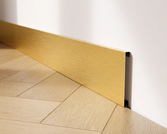 FC Sockelleiste und Zubehör aus Stahl 270 cm - Satin Gold