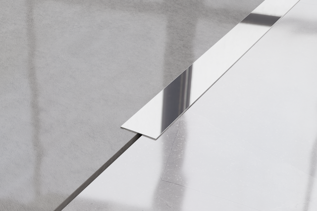 Bande I en acier inoxydable décorative pour murs argent brillant