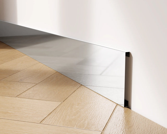 FC skirting board and accessories in steel 270 cm - Glossy silver