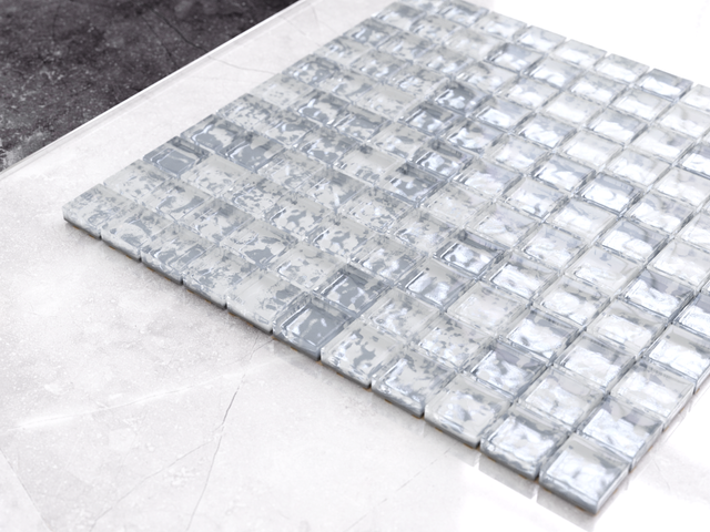 Mosaico de vidrio en red para baño o cocina 30 cm x 30 cm - Cloud