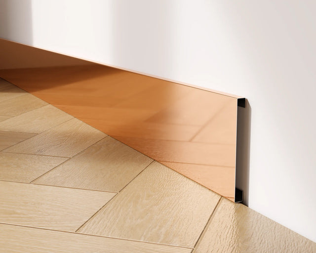 FC skirting board and accessories in steel 270 cm - Polished copper