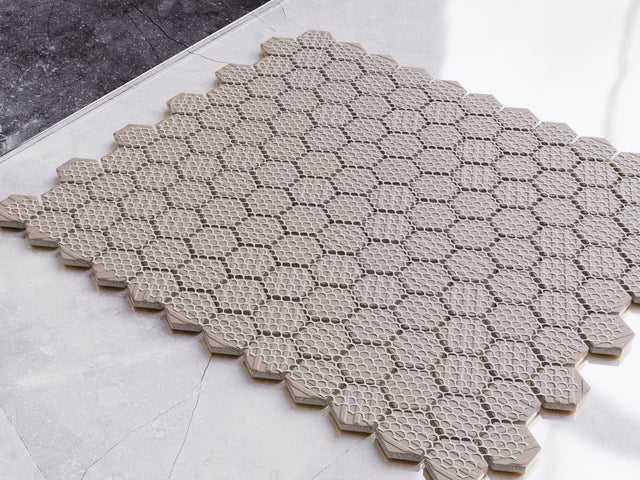 Mosaico de cerámica en red para baño y cocina de cerámica 30 cm x 26 cm - Gold hive