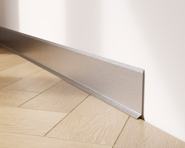 Plinthe F et accessoires en acier 270 cm - Argent satiné