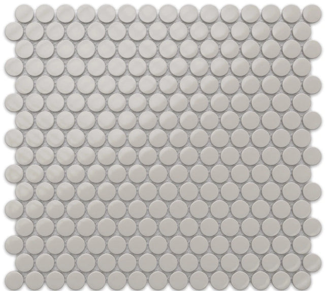 Ceramic mosaic on mesh for bathroom or kitchen 29.3 cm x 31.7 cm - Grey bubbles