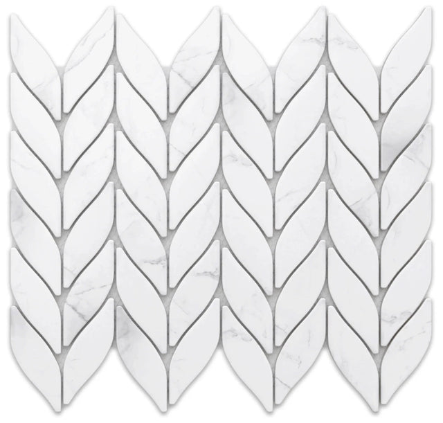 Mosaico in ceramica su rete per bagno o cucina 27.6 cm x 33.2 cm - Marble Sparrow